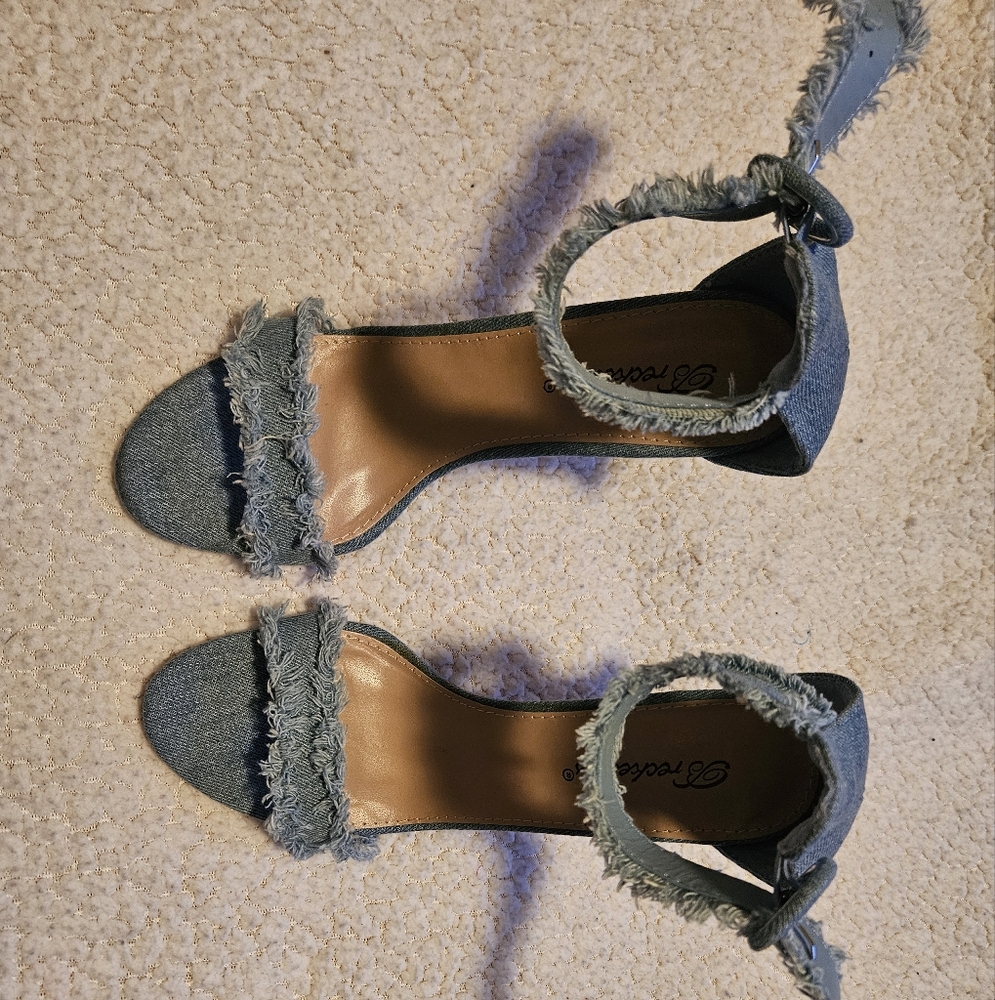 Denim sandals